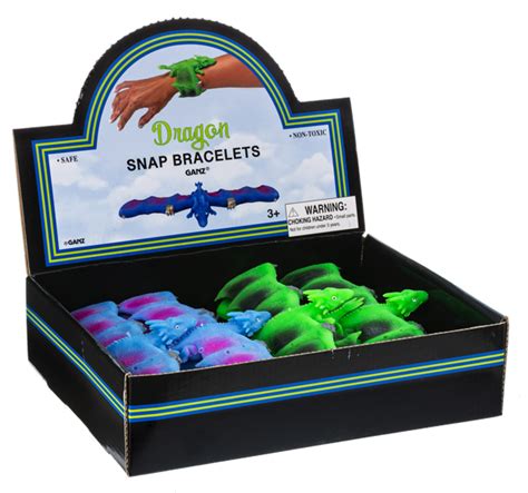 Wholesale Dragon Snap Bands In Display 12 Pc Ppk Ganz