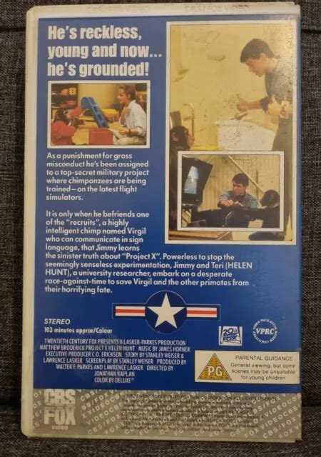 PROJECT X VHS CBS FOX Big Box Ex Rental Video Matthew Broderick 5 00