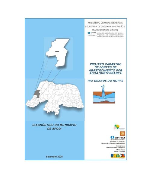 Pdf Projeto Cadastro De Fontes De Abastecimento Por Gua Rigeo Cprm
