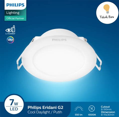 Lampu Downlight Philips Eridani G W Led Panel Ib Watt D Hias