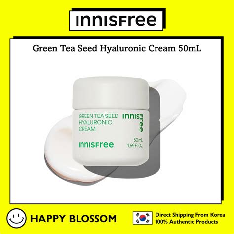 Innisfree Green Tea Seed Hyaluronic Cream 50ml Moisture Hydrating Skin Korea Cosmetic