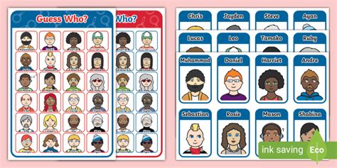 FREE! Printable Free Guess Who Game For Kids Twinkl USA, 52% OFF