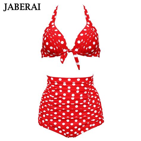 Jaberai Vintage Bikini Sexy Push Up Biquini Women High Waist Swimwear