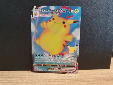 Carte Pok Mon Ans Pikachu Surfeur Vmax Fr Full Art