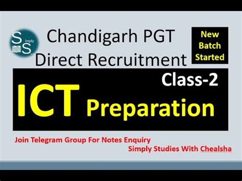 Ict Class For Chandigarh Pgt Exam Computer Class Information