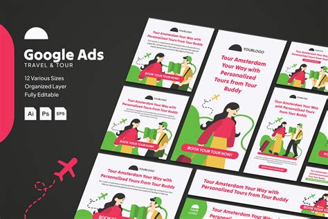 Travel & Tour - Google Ads By Vunira | TheHungryJPEG
