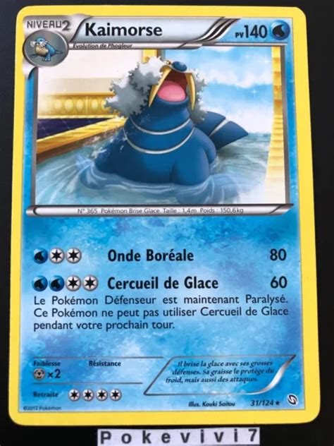 CARTE POKEMON KAIMORSE 31 124 Rare Noir Et Blanc N B FR EUR 1 90