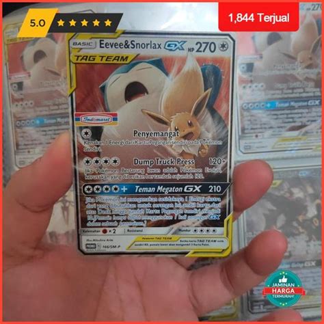 Jual Eevee Snorlax Gx Tag Team Promo Indomaret Pokemon Tcg