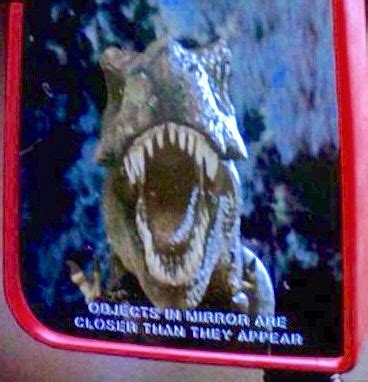 T Rex In The Mirror Jurassic Park World Jurassic Park Dinosaur