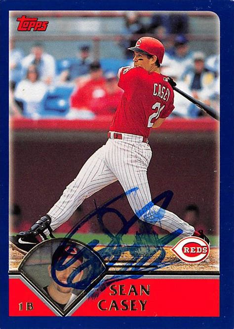 Sean Casey autographed Baseball Card (Cincinnati Reds) 2002 Topps #176