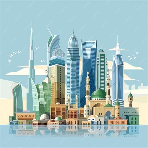 Premium Vector Kingdom Of Saudi Arabia Famous Buildings