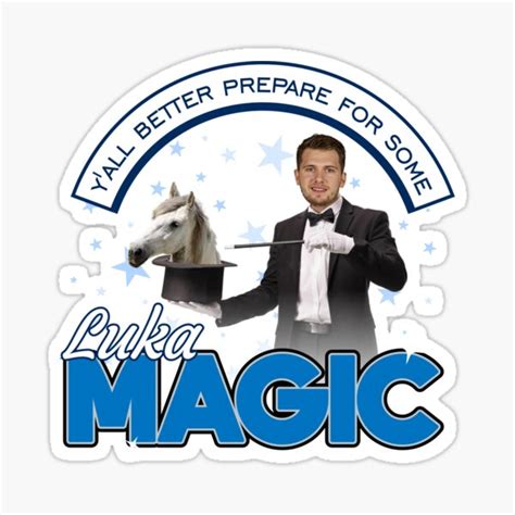 "Luka Magic - Luka Doncic - Mavericks Basketball - Funny Meme" Sticker ...