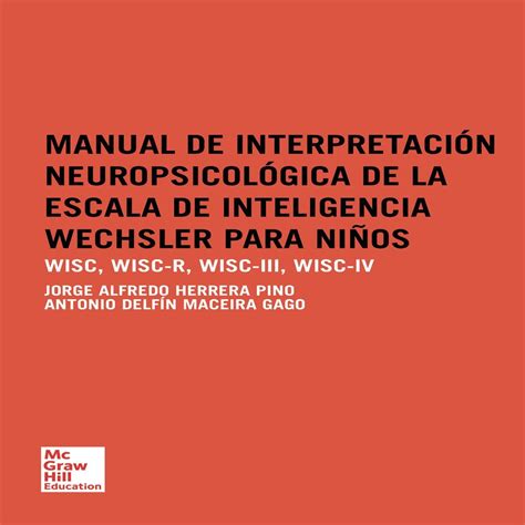 Manual de interpretación neuropsicológica de la escala de inteligencia