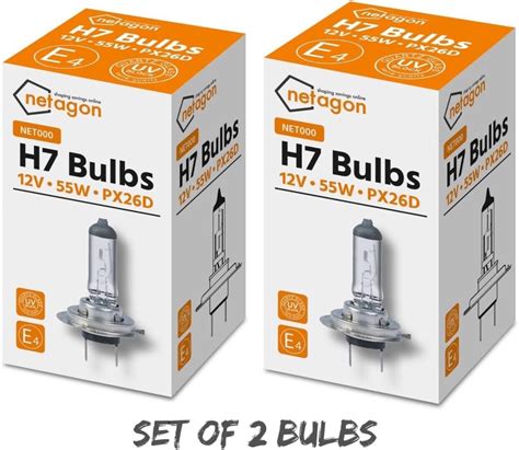 2 X H7 Bulbs 477 499 12v 55W PX26d Headlight Halogen Bulb For