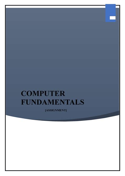 Computer Fundamentals Computer Fundamentals Assignment Internal