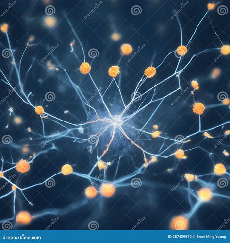 A Cluster Of Neuron Floats And Branches Out With Axons And Dendrites Of