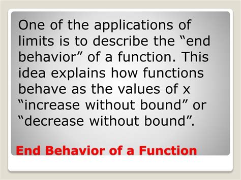 Ppt Introduction To Limits Continuity And End Behavior Powerpoint