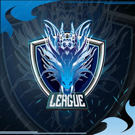 Premium Vector Blues Dragon Esport Logo Design