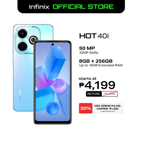 Infinix Hot 40i Up To 16gb 8 256gb 656 Hd 90hz Display 1 Year