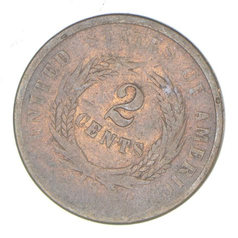 TWO CENT - 1864 US TWO 2 Cent Piece - First Coin with In God We Trust ...