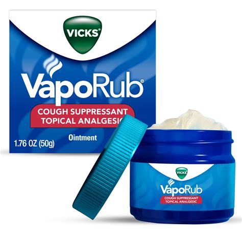 Vicks Brand VapoRub Menthol Vaporizing Topical Chest Rub Analgesic