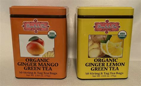 2 Brew La La Tea Organic Lemon Mango Ginger Green Tea 50 Tea Bags 2 64oz Tea