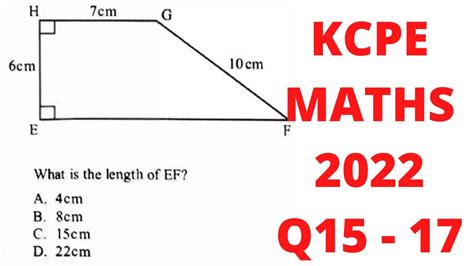 KCPE 2022 KCPE PAST PAPERS MATHEMATICS ANSWERS KCPE MATHS 2021