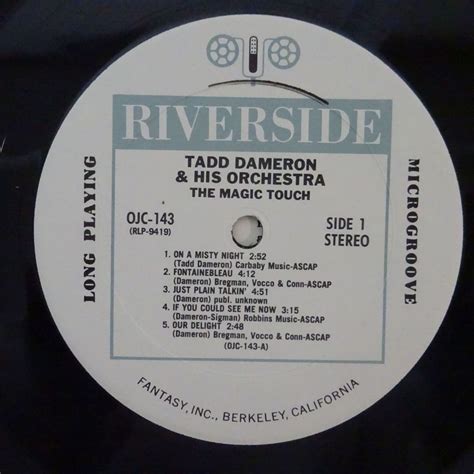 【やや傷や汚れあり】11153878【us盤ojc】tadd Dameron And His Orchestra The Magic