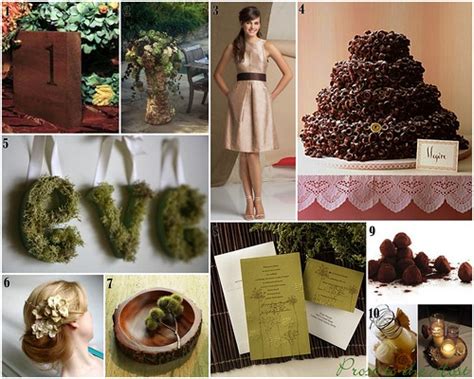 Brown And Green Wedding Centerpieces Wedding Decorations