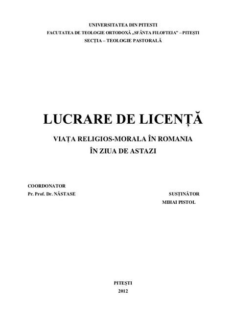 Exemplu Lucrare De Licenta Ase