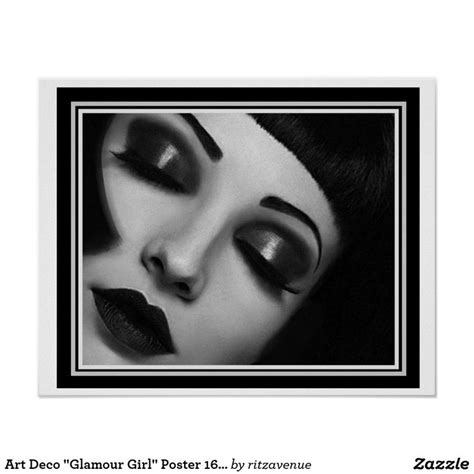 Art Deco "Glamour Girl" Poster 16 x 20 | Zazzle | Girl posters, Art ...