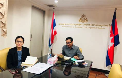 His Excellency Ouk Sorphorn Ambassador Of Cambodia To Thailand Held A