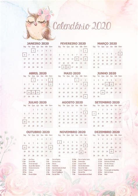 Planner Para Professores Corujinha Calendario Professor Fazendo A