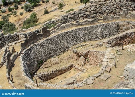 Grave Circle A In Mycenae Greece Stock Photo Image Of Culture