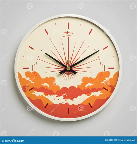 Japanese Cloud-Inspired Minimalist Clock Design Royalty-Free Stock ...