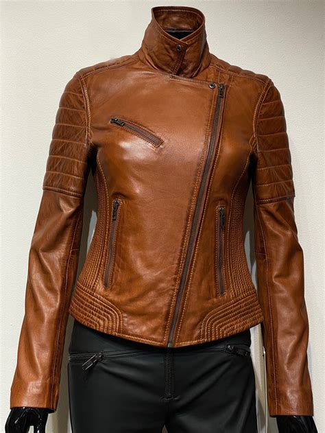 Perfecto Bs Brandy Leren Jas Dames Nappato Leather