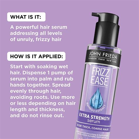 John Frieda Frizz Ease Extra Strength 6 Effects Hair Serum 1 69 Oz