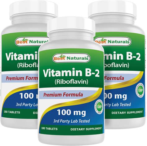 Best Naturals Vitamin B Riboflavin Mg Pack Tablets Each