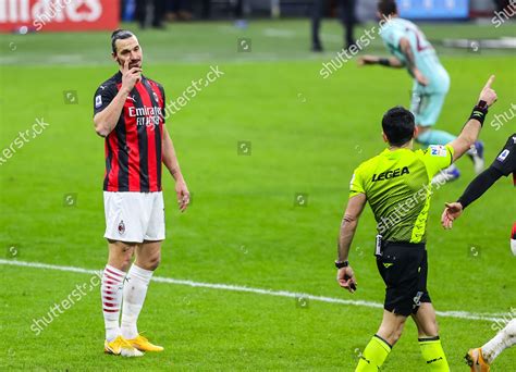 Zlatan Ac Milan Reacts During Serie Editorial Stock Photo - Stock Image ...