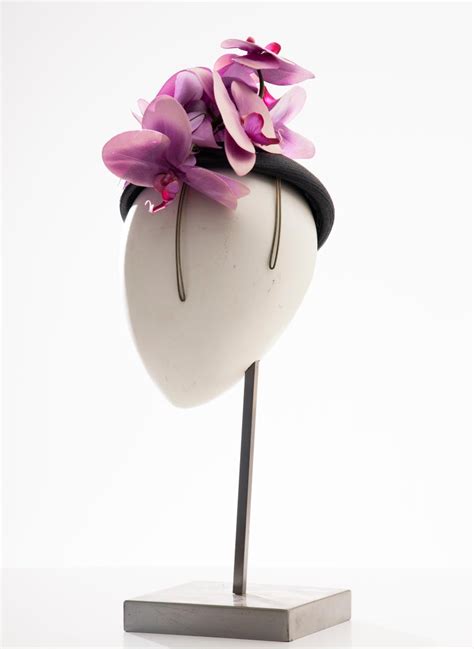 Philip Treacy Black Buntal Fascinator Orchid Collection Spring 2012