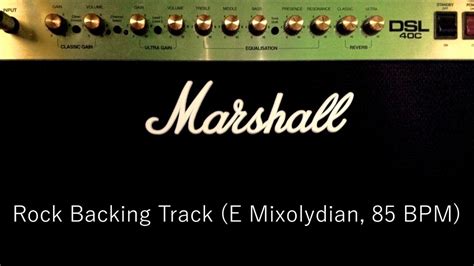 Rock Backing Track E Mixolydian Bpm Youtube