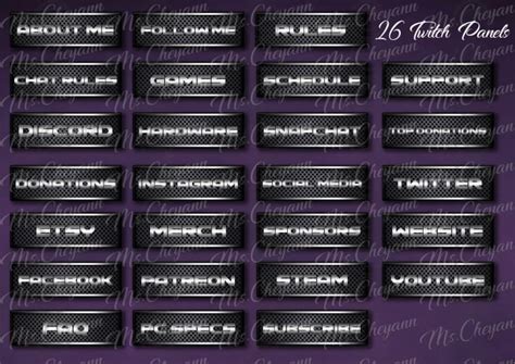 Create custom twitch panels by Mscheyann | Fiverr