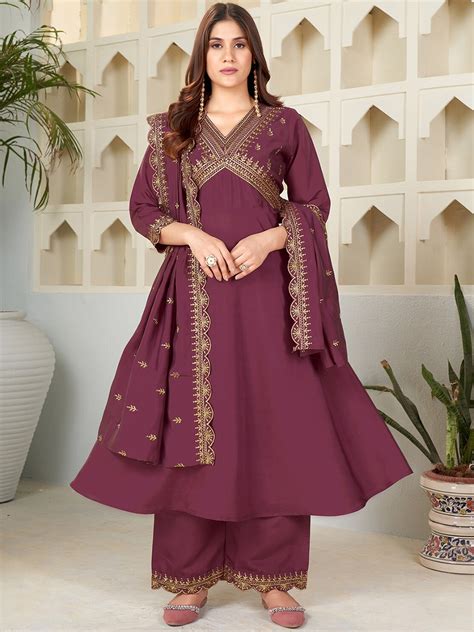 Buy Kalini Ethnic Motifs Embroidered Sequinned Anarkali Kurta With