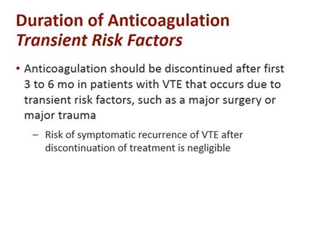 Extending Treatment for Thrombosis: What’s the Right Choice? - ppt download