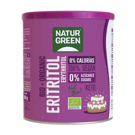 Edulcorante Eritritol 500 Gr Sin Gluten NaturGreen