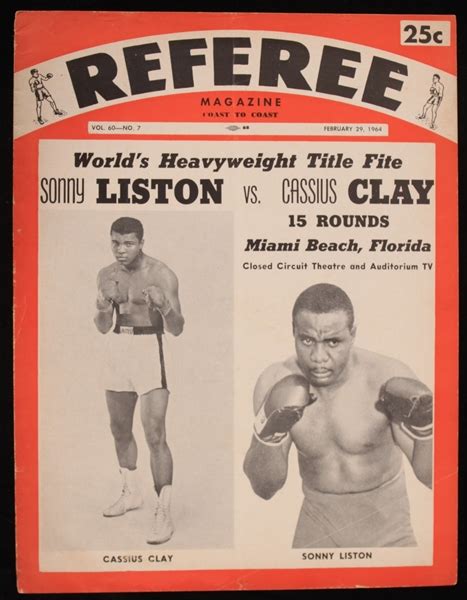 Lot Detail 1964 Referee Magazine Featuring Sonny Liston Vs Cassius