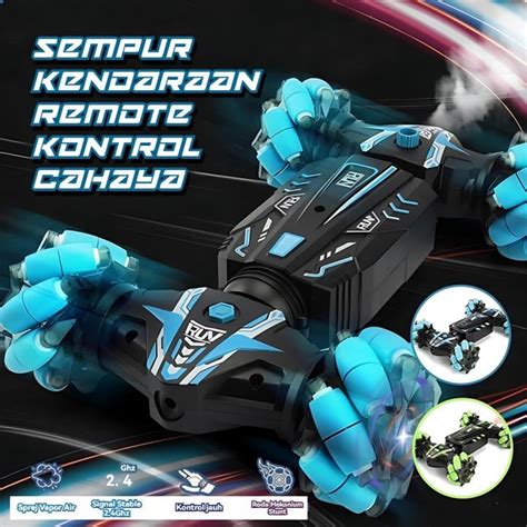 Rc Stunt Car Mobil Akrobat Remote Control Dengan Lampu Berwarna Rotasi