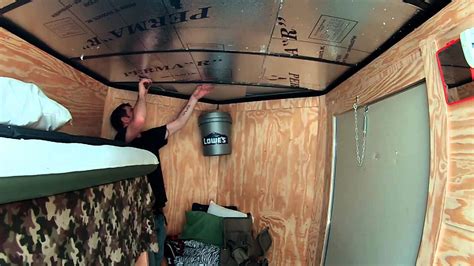 Insulating And Paneling For The Roof 6x10 Enclosed Trailer Conversion Project Youtube