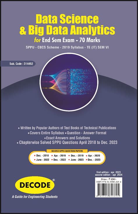 Data Science And Big Data Analytics For Sppu 19 Course Te Vi It