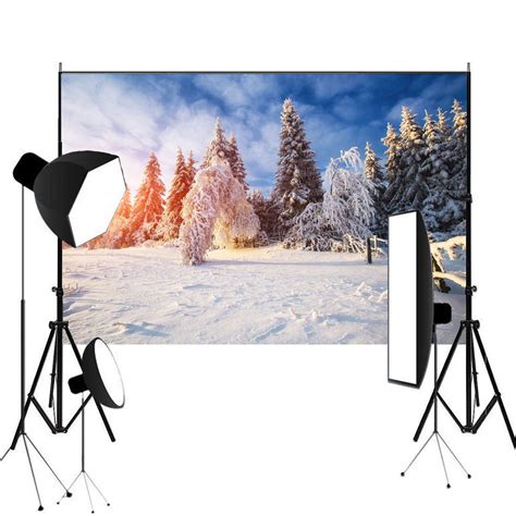 Lelinta X Ft White Winter Photography Backdrop White Snow Ground And